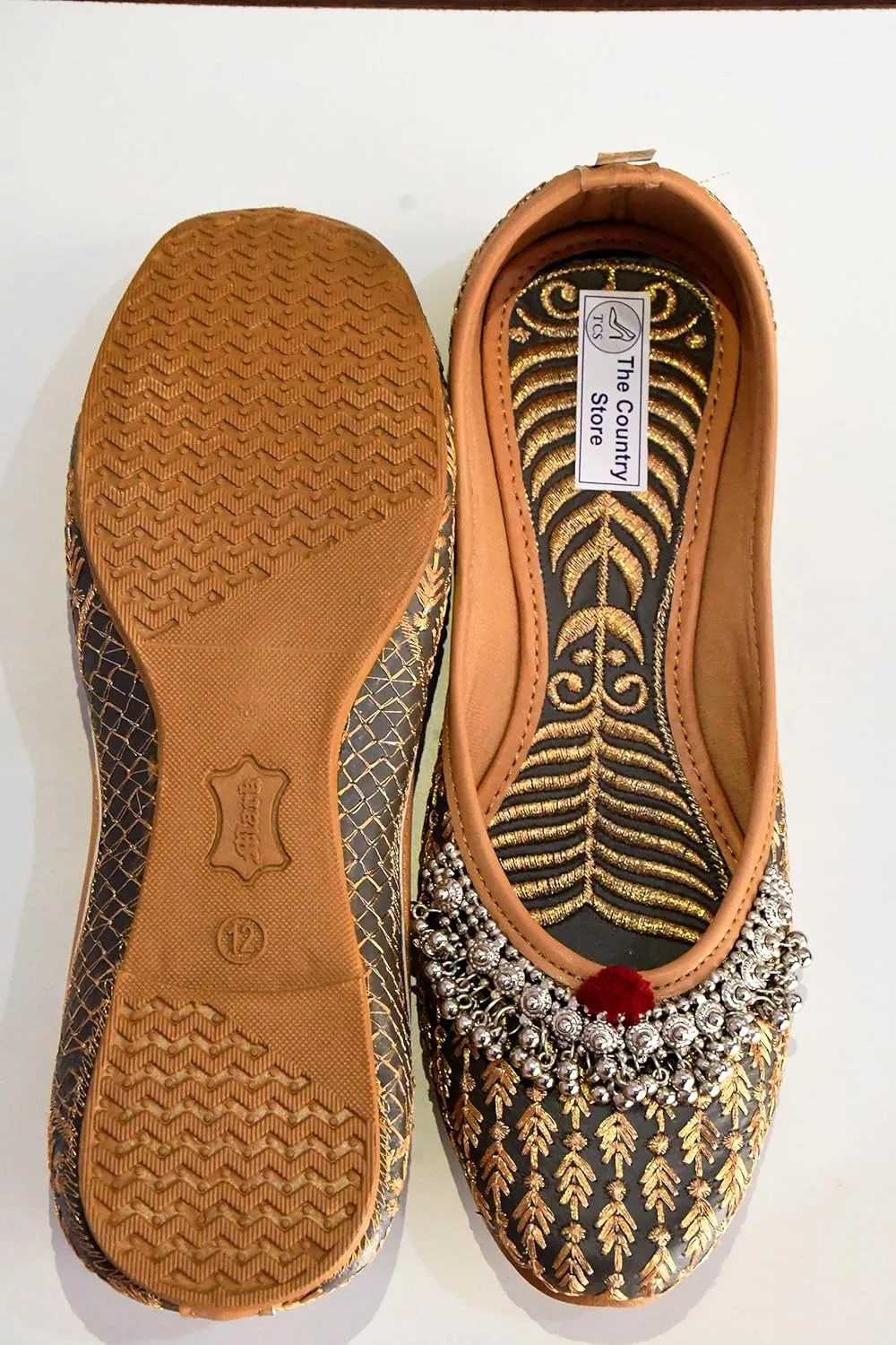 The Country Store_ETHNIC WEAR_|| Embroidered Handmade || Jutti for Women and girls with Soft Leather..