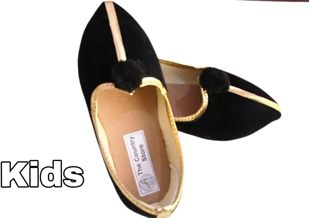 The Country Store_ETHNIC WEAR_||_Embroidered Handmade_||_Jutti for kids with Soft Leather_