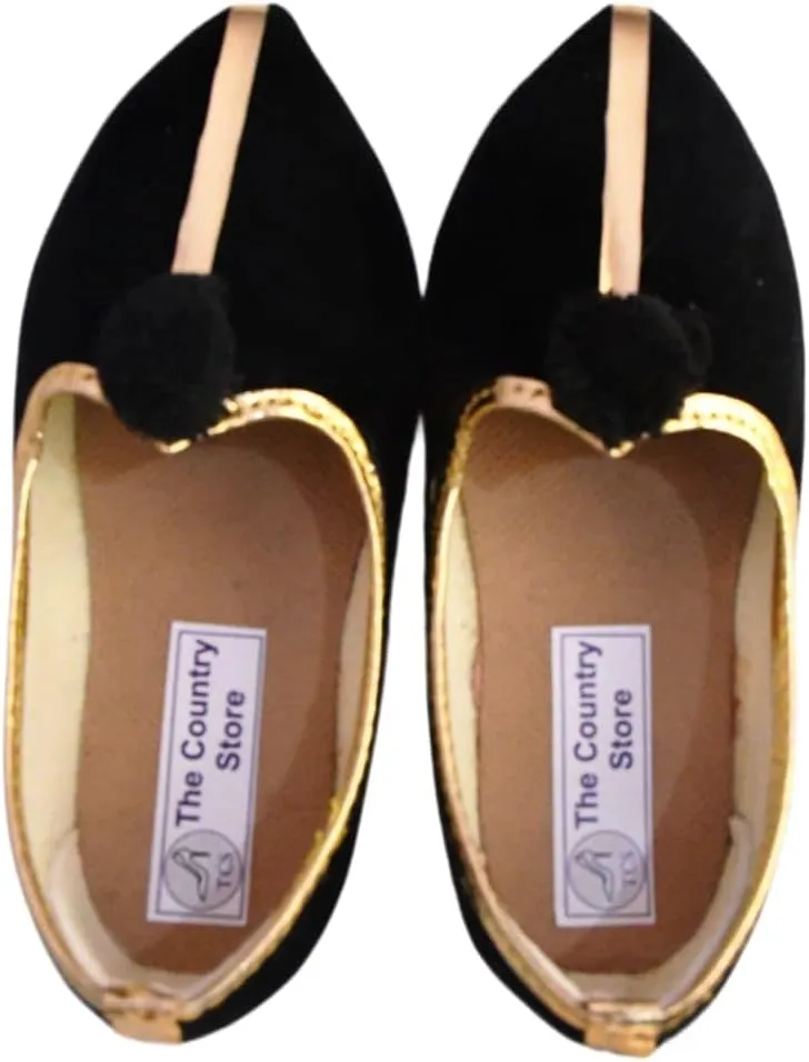 The Country Store_ETHNIC WEAR_||_Embroidered Handmade_||_Jutti for kids with Soft Leather_