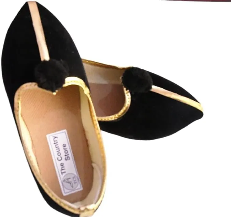 The Country Store_ETHNIC WEAR_||_Embroidered Handmade_||_Jutti for kids with Soft Leather_