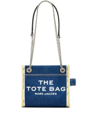 The Denim Chain Crossbody Tote Bag