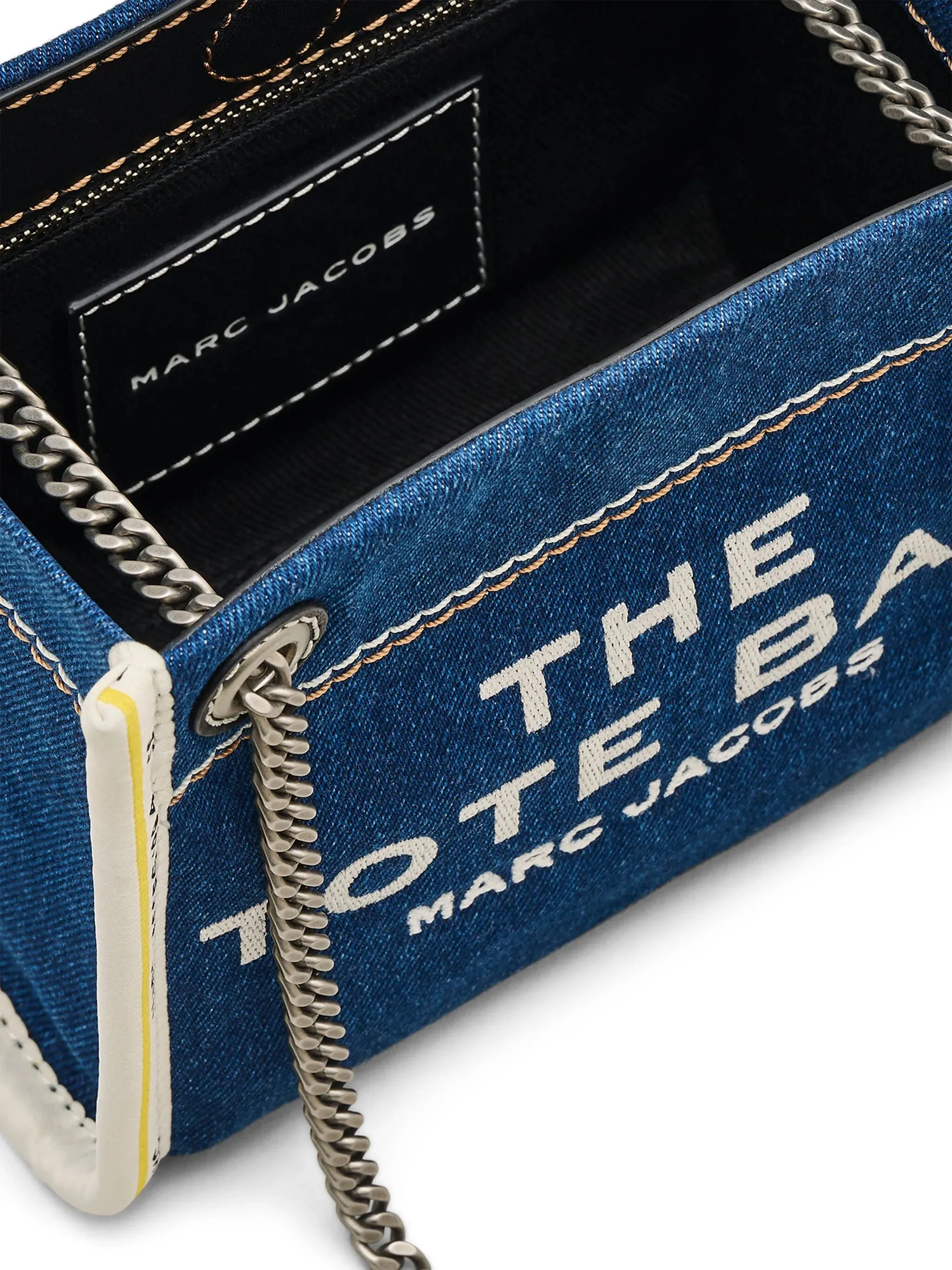 The Denim Chain Crossbody Tote Bag