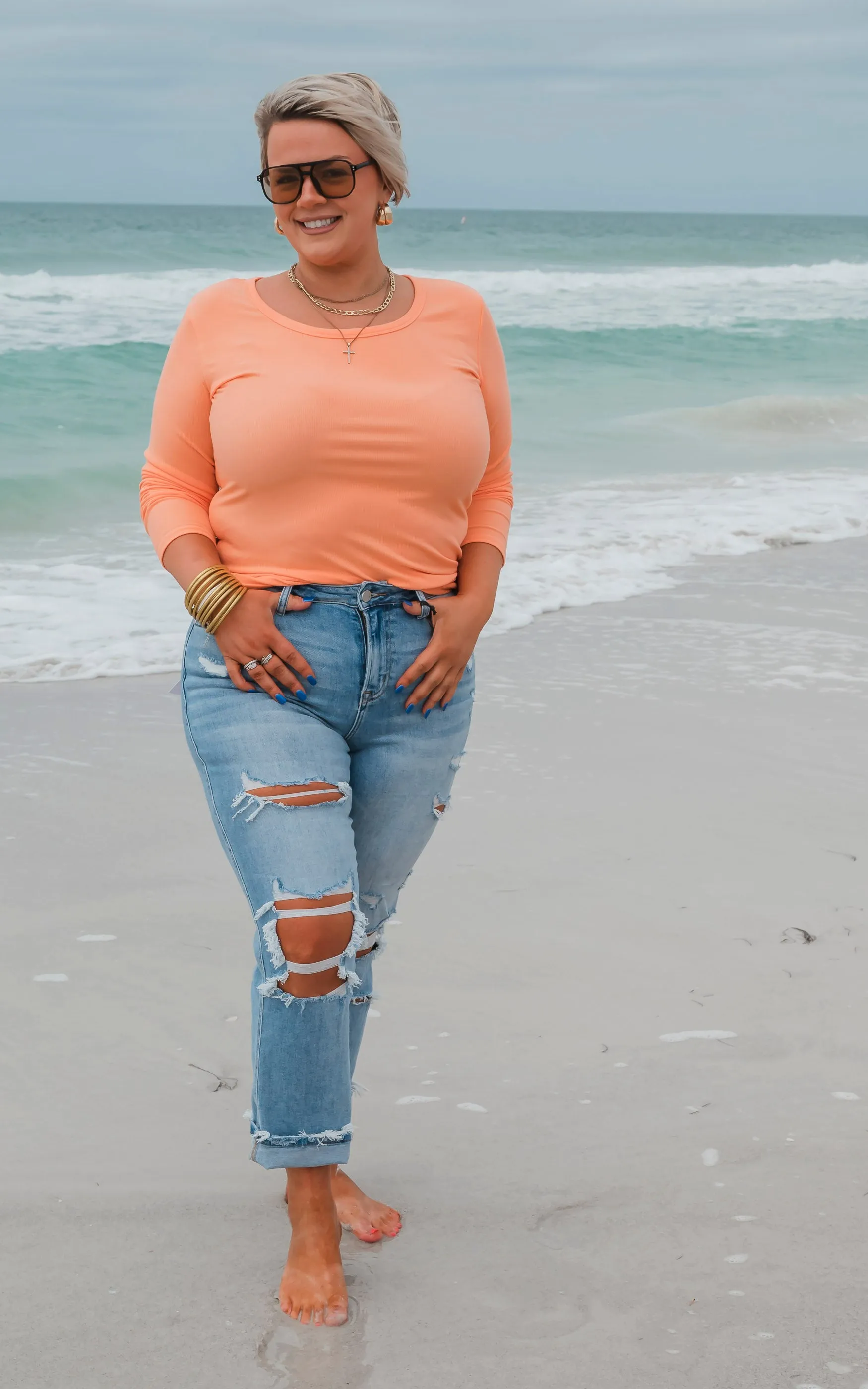 The Holy Grail Boyfriend Distressed Denim Jean | Mica Collab w/ Bad Habit* - Final Sale