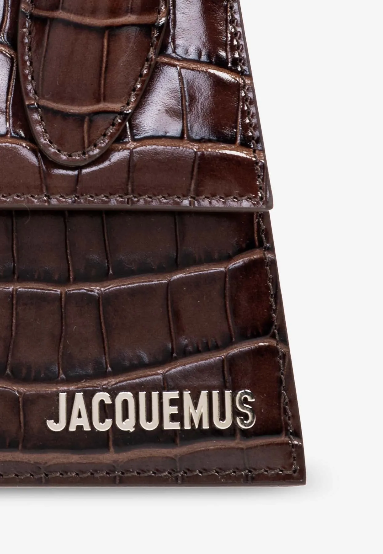 The Medium Chiquito Croc-Embossed Leather Top Handle Bag