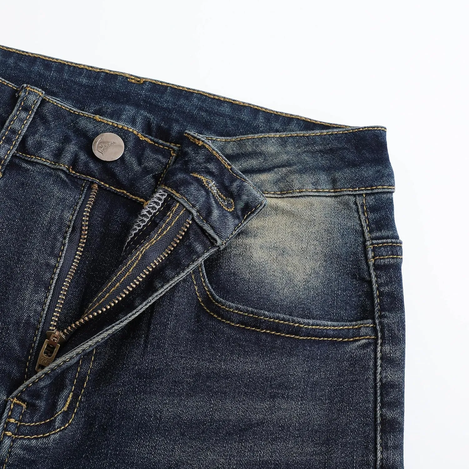 THUNDER STAR Womens High Waisted Wide Leg Jeans Stretchy Distressed Denim Pants