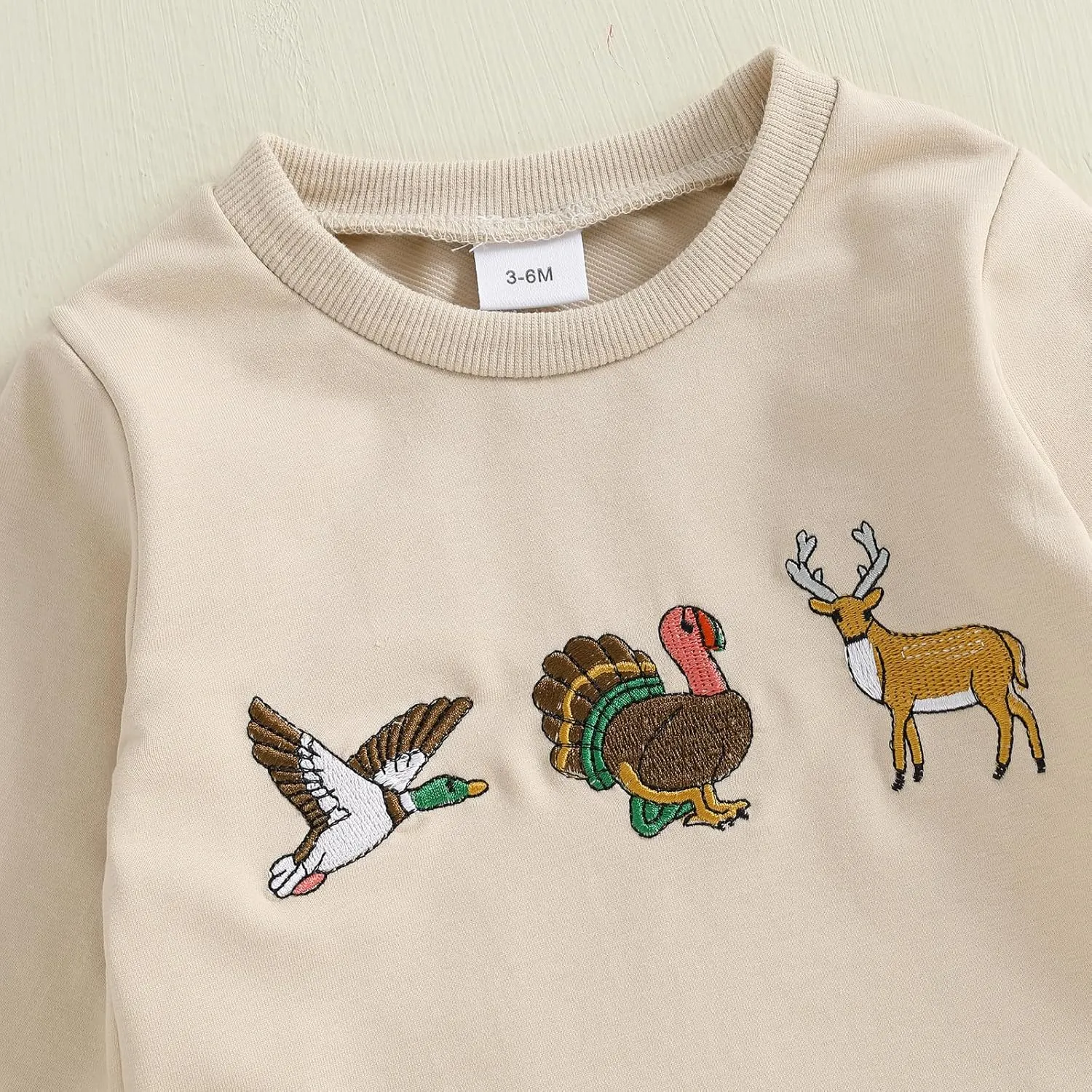 Toddler Boy Fall Winter Clothes Baby Camo Outfits Retro Duck Embroidery Hunting Sweatshirts   Camouflage Pants Set