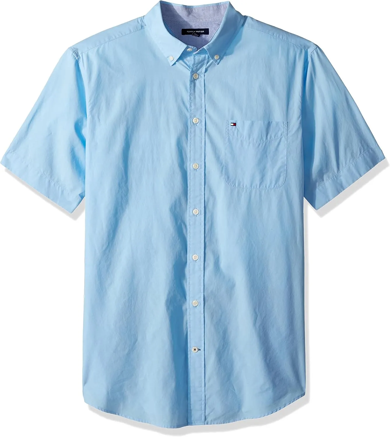Tommy Hilfiger Men's Short Sleeve Casual Button Down Shirt in Classic Fit