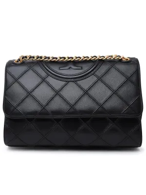 Tory Burch Black Lear Fleming Crossbody Bag