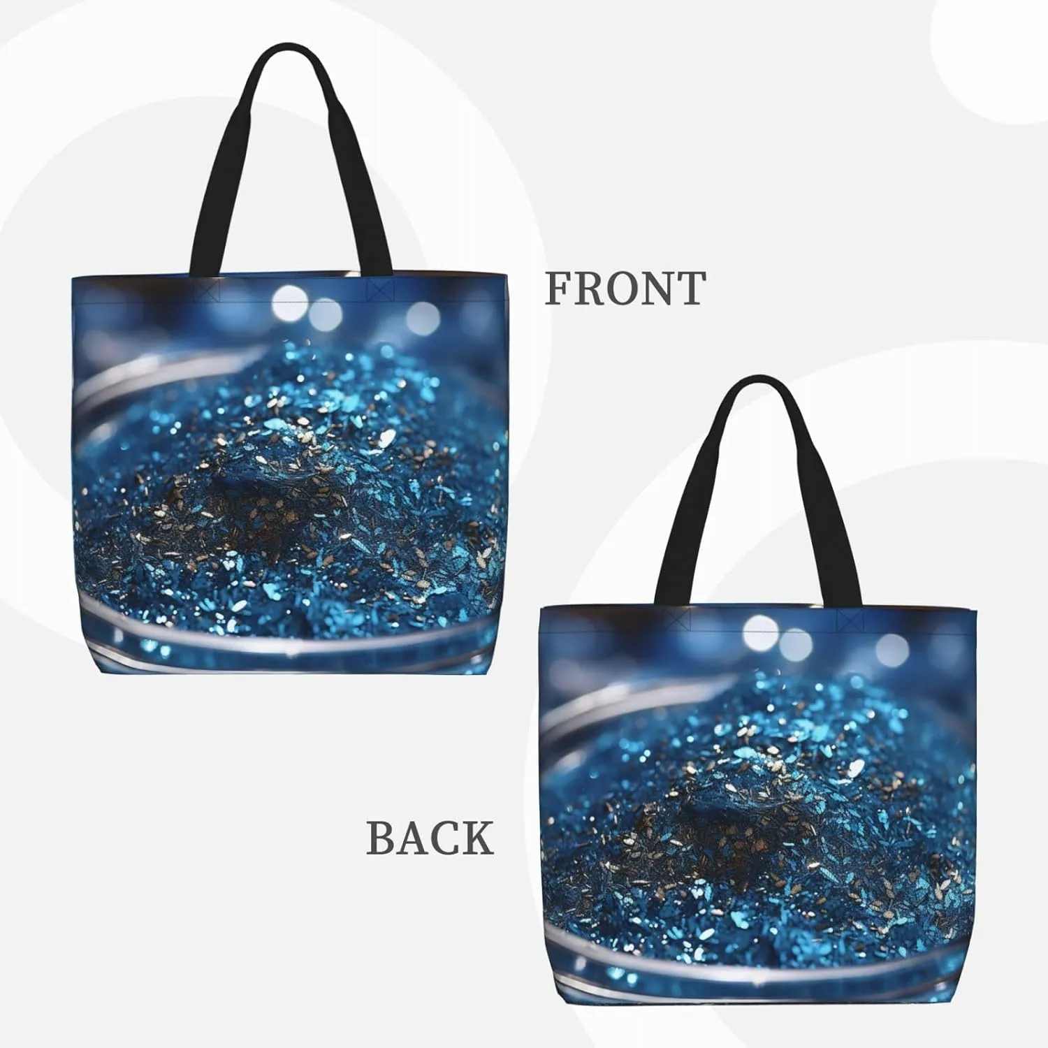 Tote Bag for Women Baby Turtles and Sea Turtles Shoulder Bag with Zipper Handbag Large Capacity Reusable Grocery Bag
