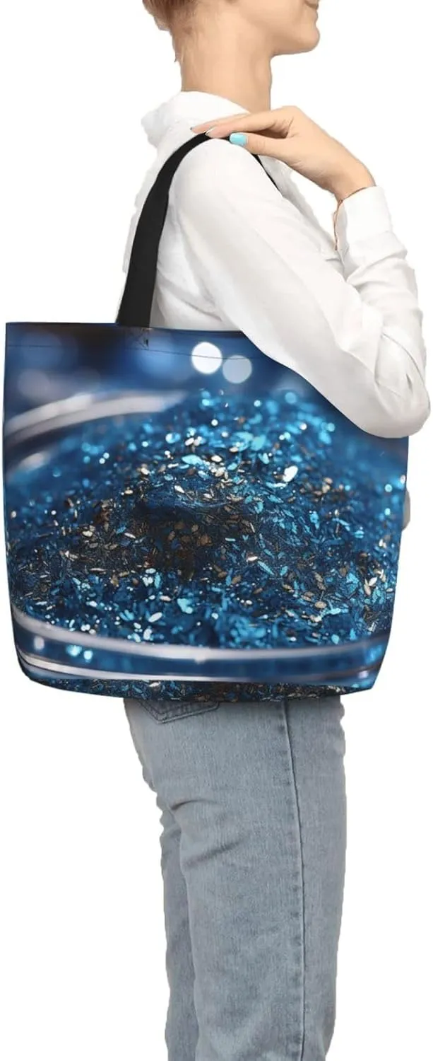 Tote Bag for Women Baby Turtles and Sea Turtles Shoulder Bag with Zipper Handbag Large Capacity Reusable Grocery Bag