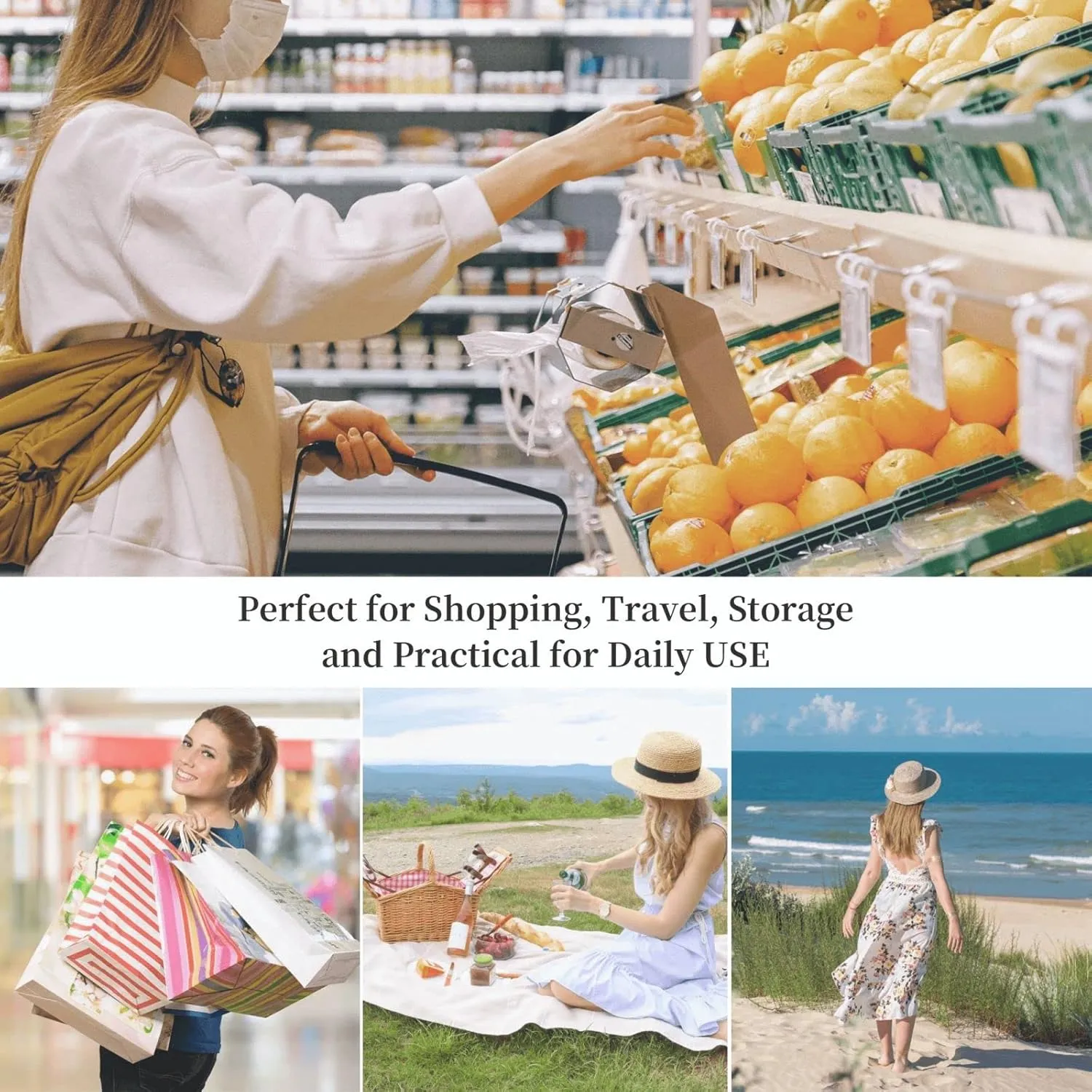 Tote Bag for Women Cow milk Shoulder Bag with Zipper Handbag Large Capacity Reusable Grocery Bag