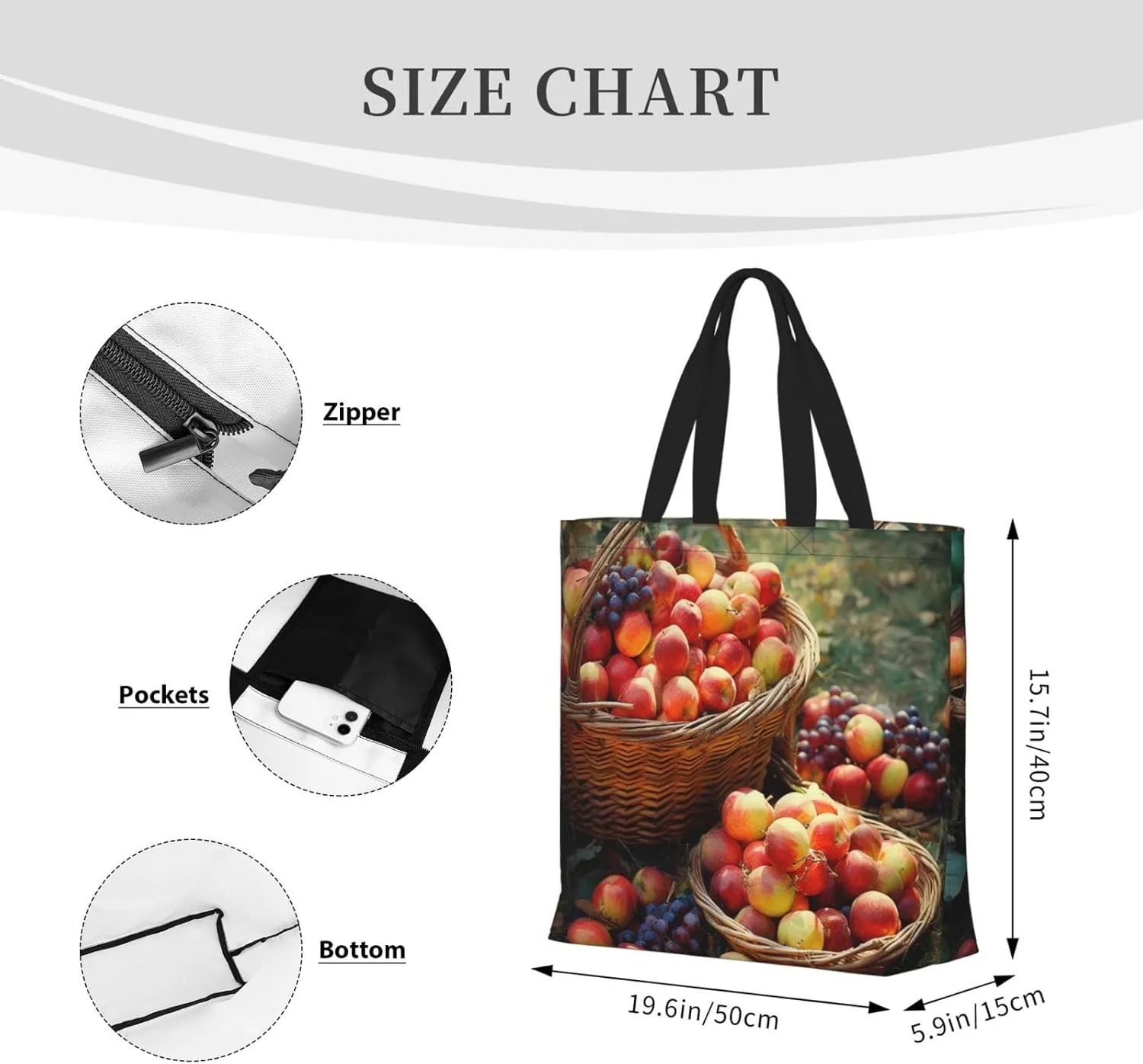Tote Bag for Women Cow milk Shoulder Bag with Zipper Handbag Large Capacity Reusable Grocery Bag