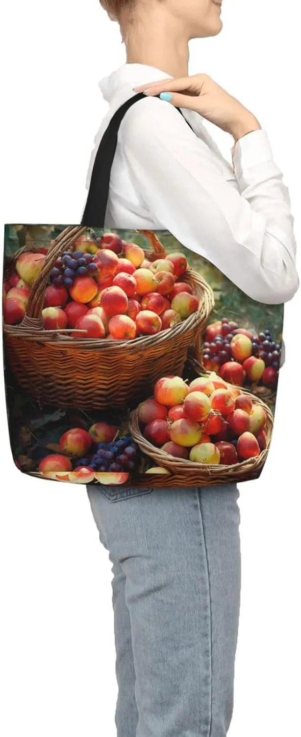 Tote Bag for Women Cow milk Shoulder Bag with Zipper Handbag Large Capacity Reusable Grocery Bag