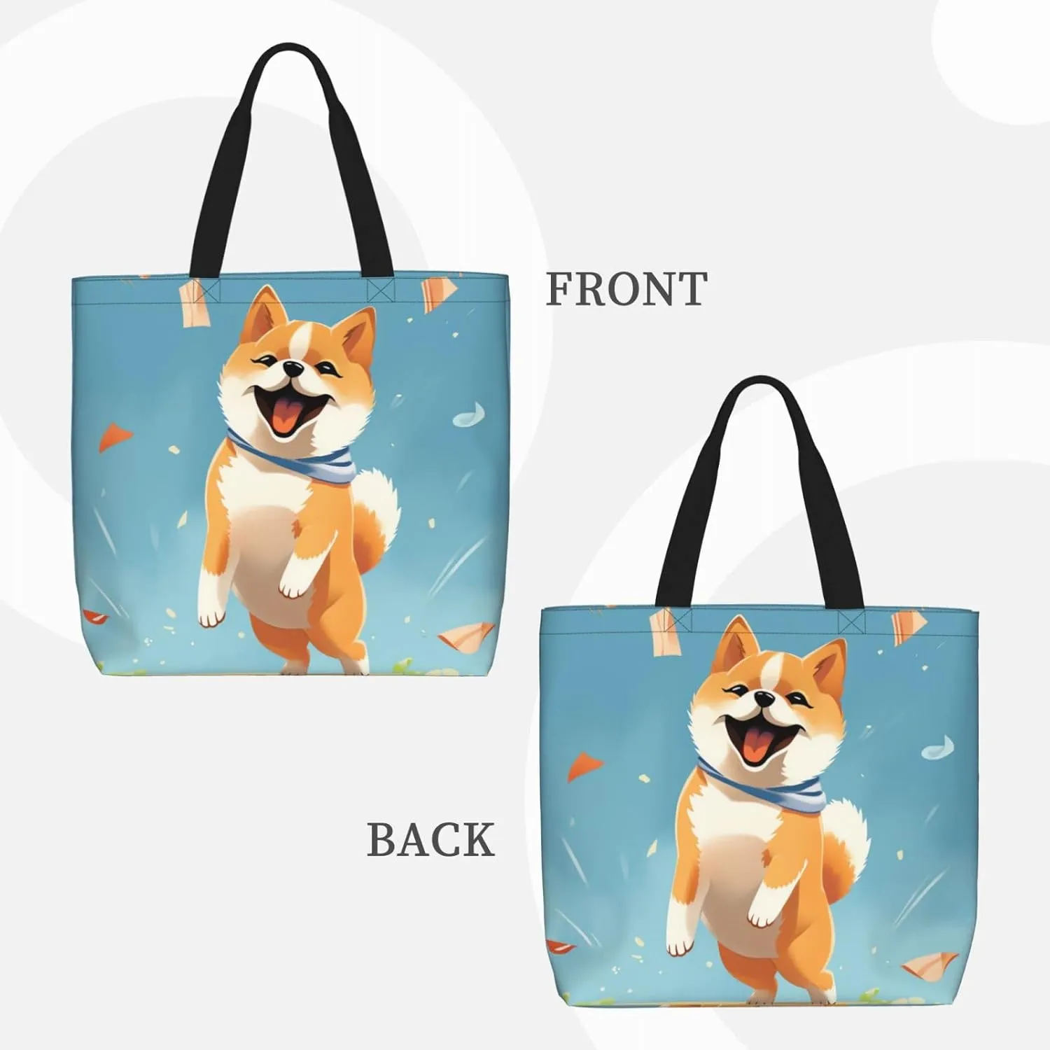 Tote Bag for Women Cute springer spaniel Shoulder Bag with Zipper Handbag Large Capacity Reusable Grocery Bag