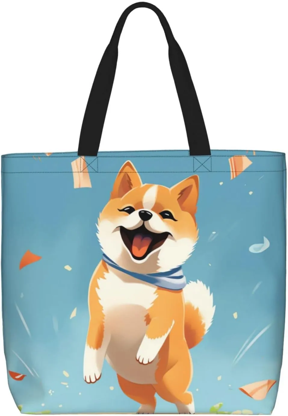 Tote Bag for Women Cute springer spaniel Shoulder Bag with Zipper Handbag Large Capacity Reusable Grocery Bag