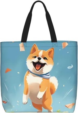 Tote Bag for Women Cute springer spaniel Shoulder Bag with Zipper Handbag Large Capacity Reusable Grocery Bag
