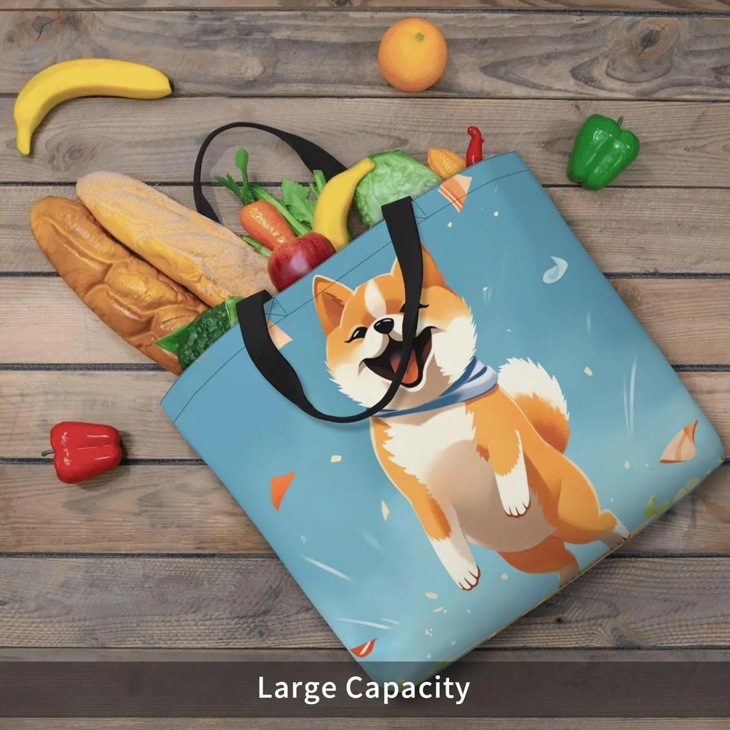 Tote Bag for Women Cute springer spaniel Shoulder Bag with Zipper Handbag Large Capacity Reusable Grocery Bag