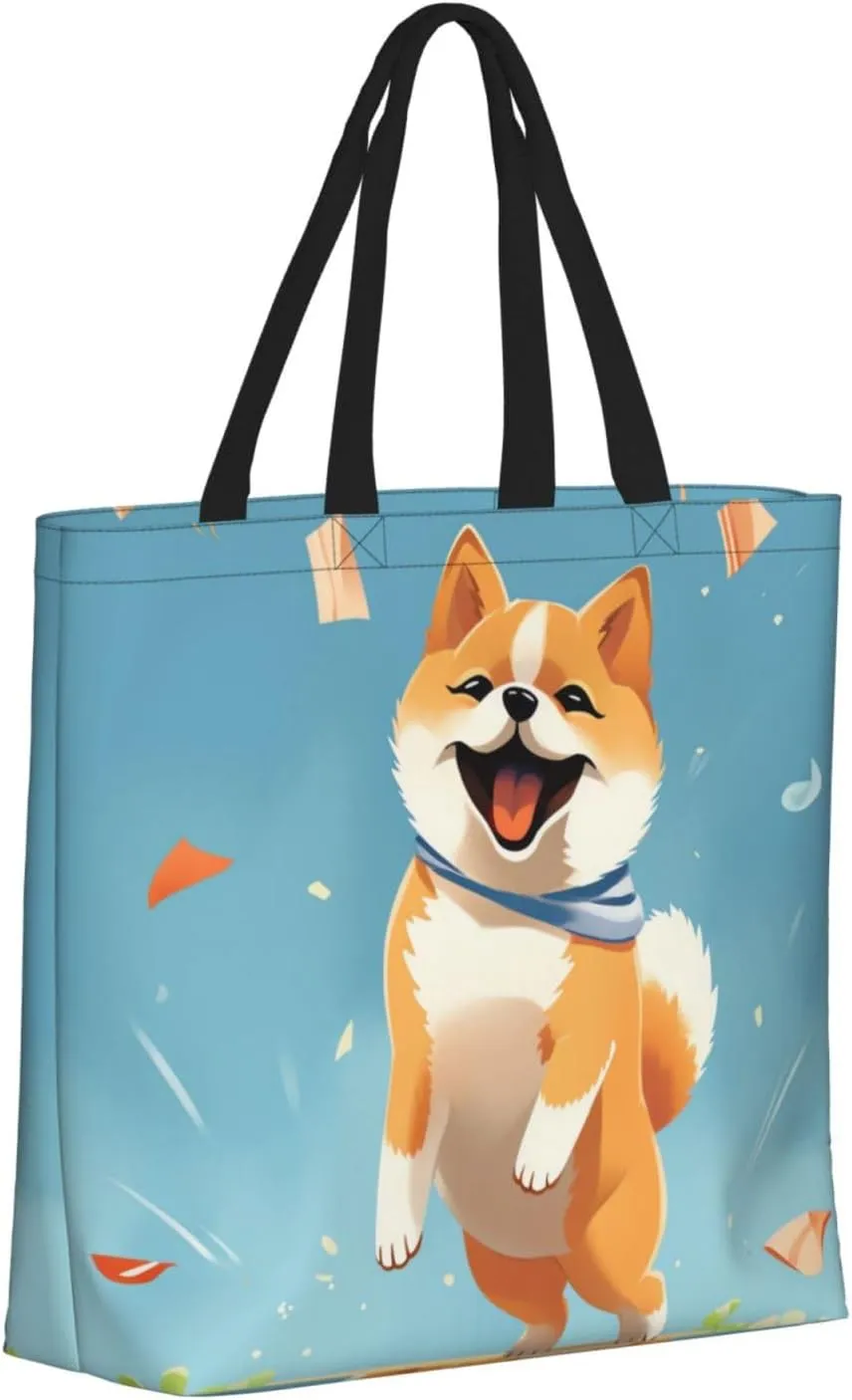 Tote Bag for Women Cute springer spaniel Shoulder Bag with Zipper Handbag Large Capacity Reusable Grocery Bag