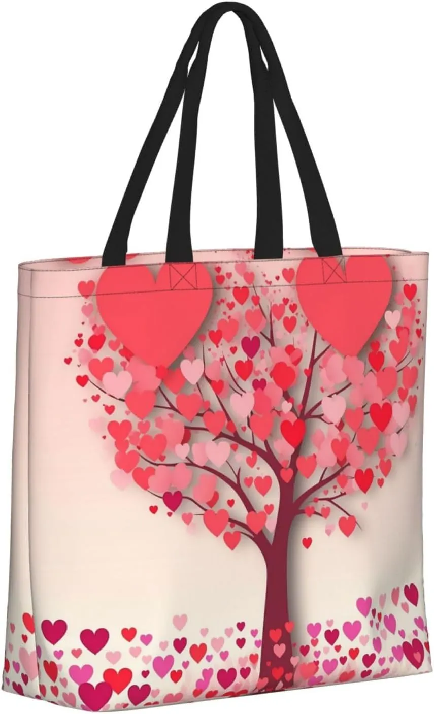 Tote Bag for Women Cute Turquoise Shoulder Bag with Zipper Handbag Large Capacity Reusable Grocery Bag
