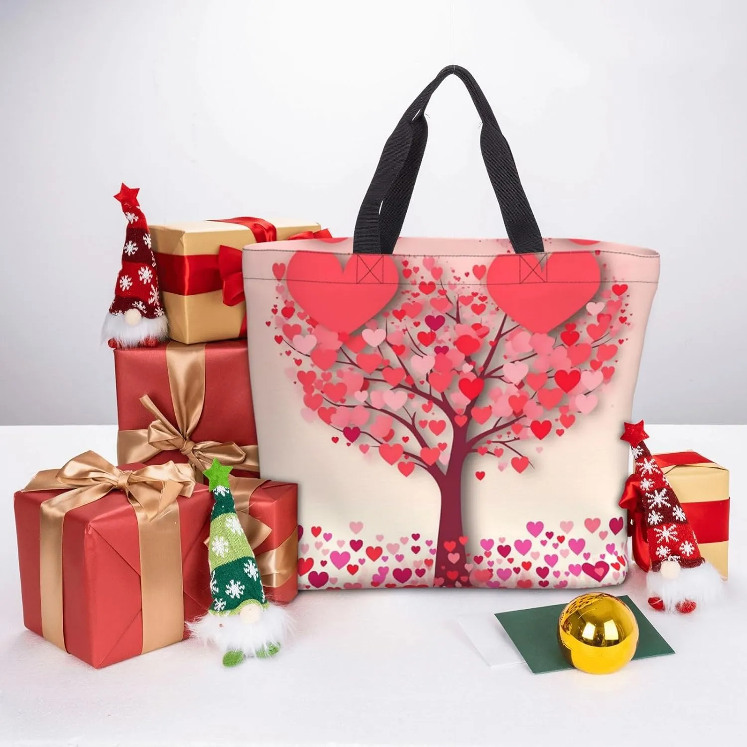 Tote Bag for Women Cute Turquoise Shoulder Bag with Zipper Handbag Large Capacity Reusable Grocery Bag