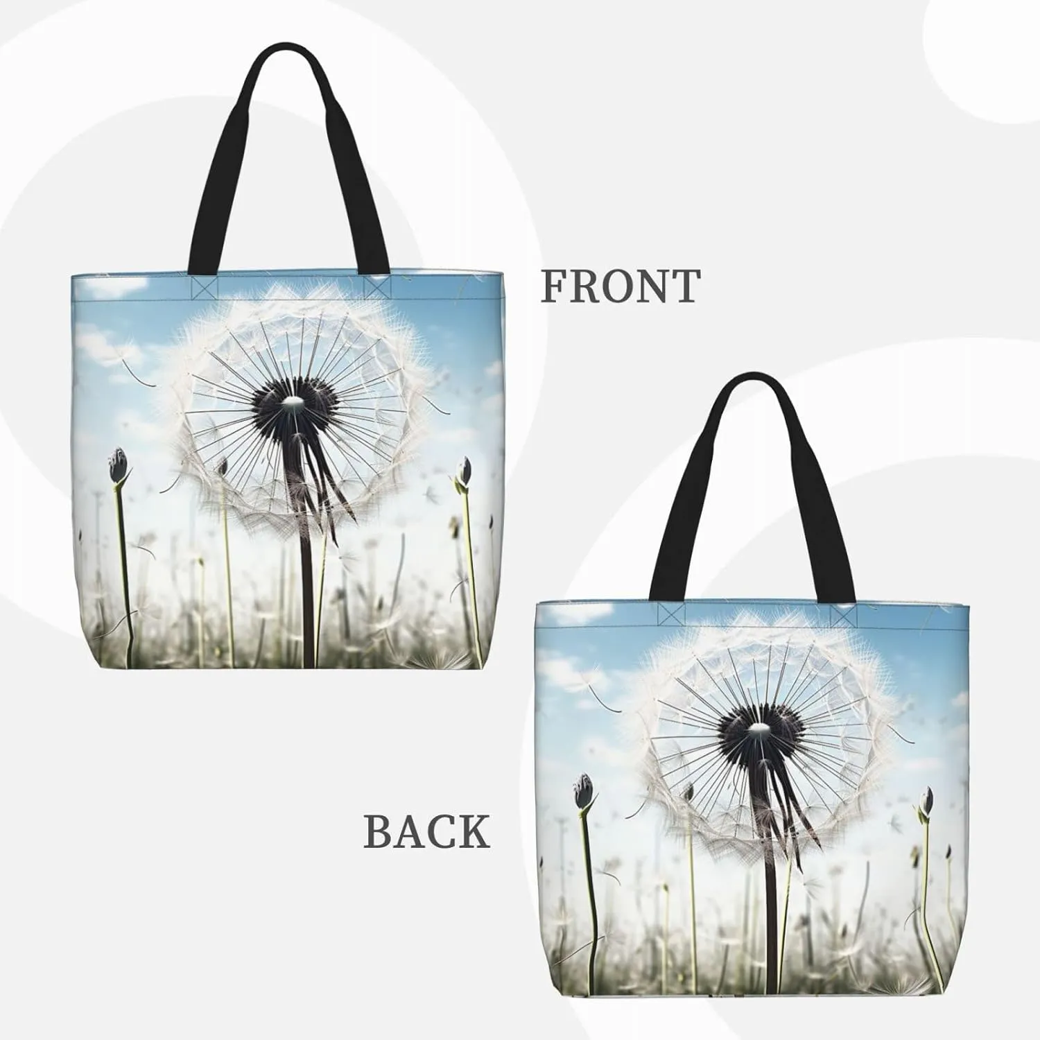 Tote Bag for Women Dolphin at dusk Shoulder Bag with Zipper Handbag Large Capacity Reusable Grocery Bag