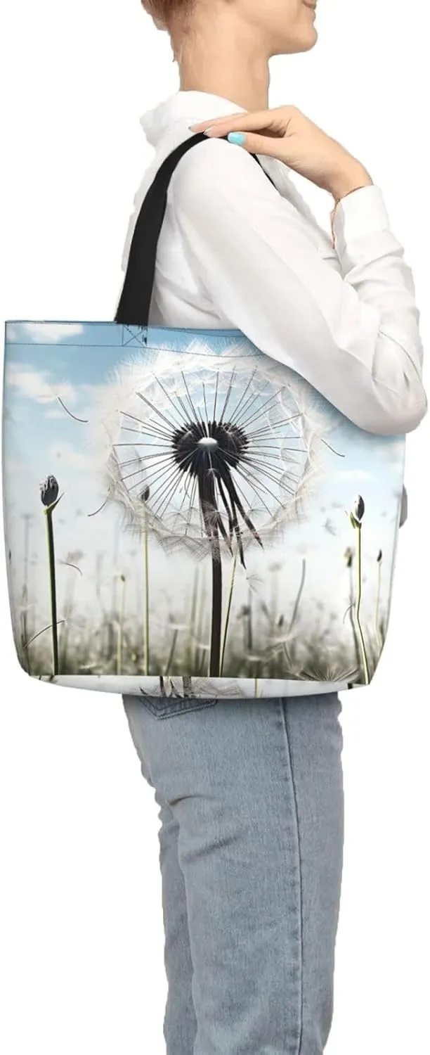 Tote Bag for Women Dolphin at dusk Shoulder Bag with Zipper Handbag Large Capacity Reusable Grocery Bag