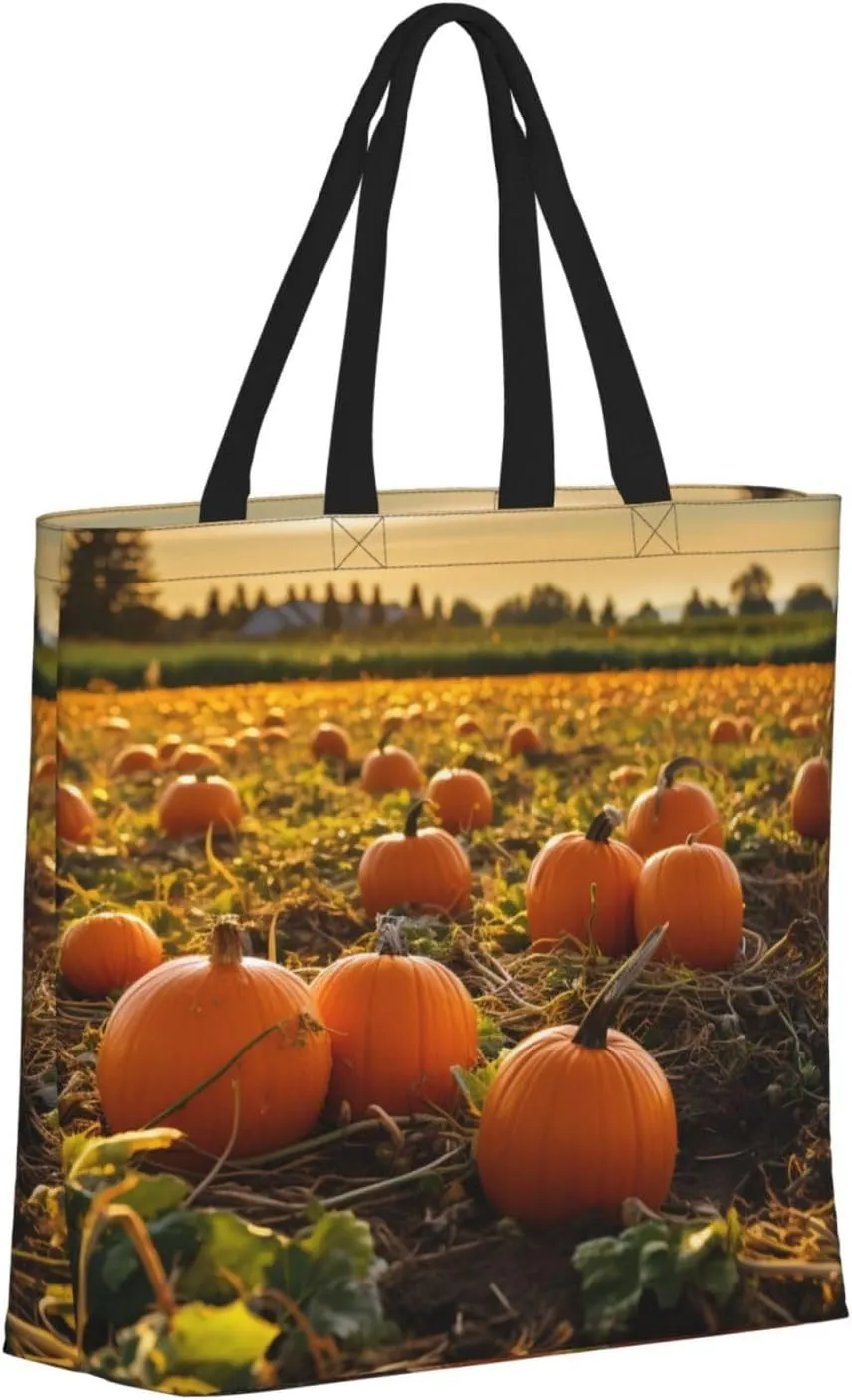 Tote Bag for Women Grocery Bag Reusable Shopping Bag Rainbow Flower Sea Handbag Foldable Shoulder Bag