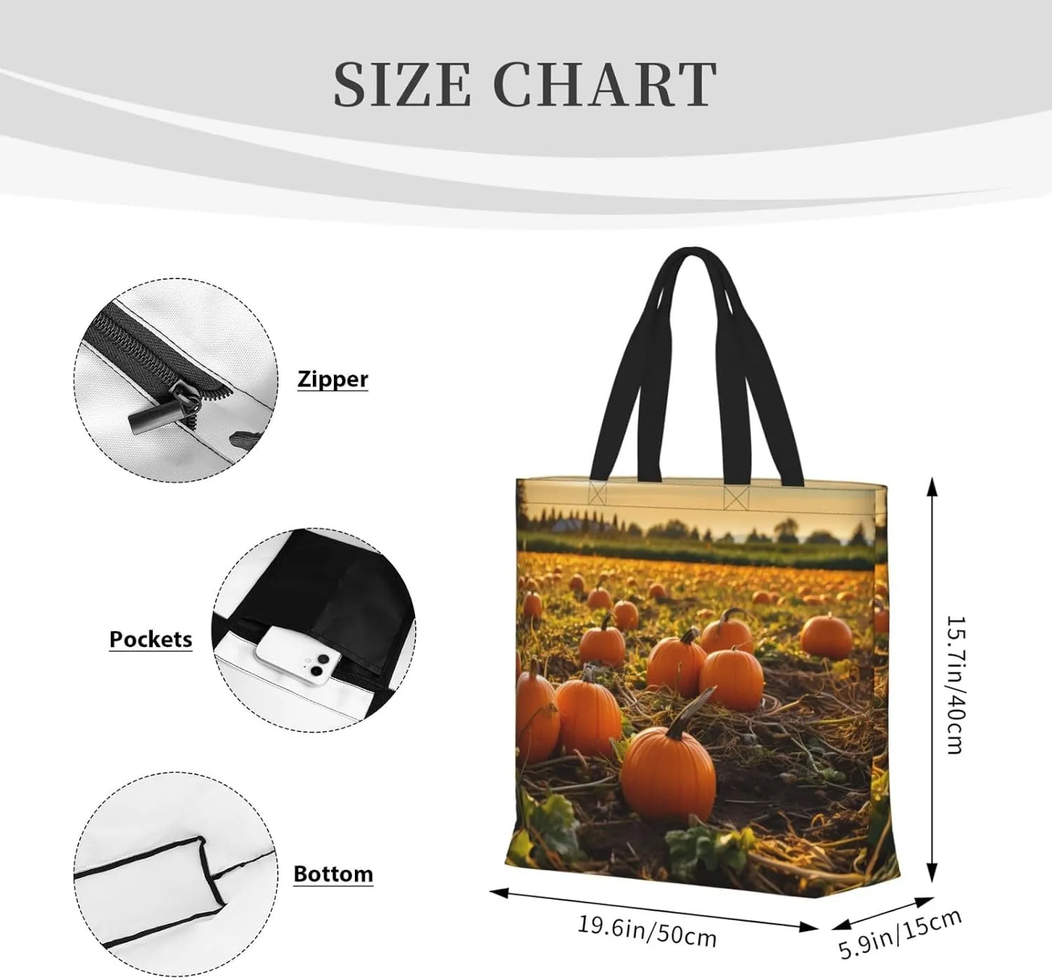 Tote Bag for Women Grocery Bag Reusable Shopping Bag Rainbow Flower Sea Handbag Foldable Shoulder Bag