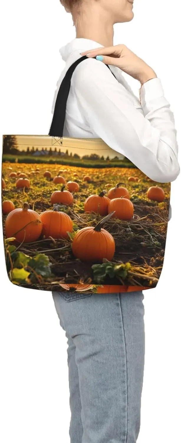 Tote Bag for Women Grocery Bag Reusable Shopping Bag Rainbow Flower Sea Handbag Foldable Shoulder Bag