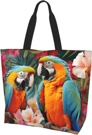 Tote Bag for Women Grocery Bag Reusable Shopping Bag Vintage Rose Blooms Handbag Foldable Shoulder Bag