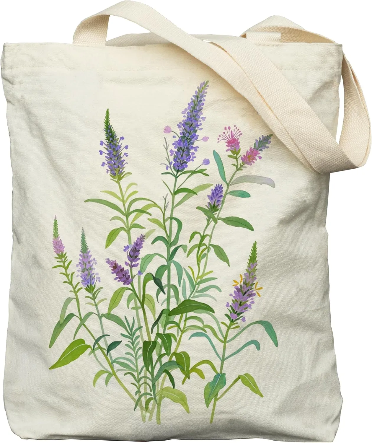 Tote Bag for Women, Large Two Sided Printing Tote Bags with Zipper, Cute Aesthetic Floral Canvas Tote with Pocket