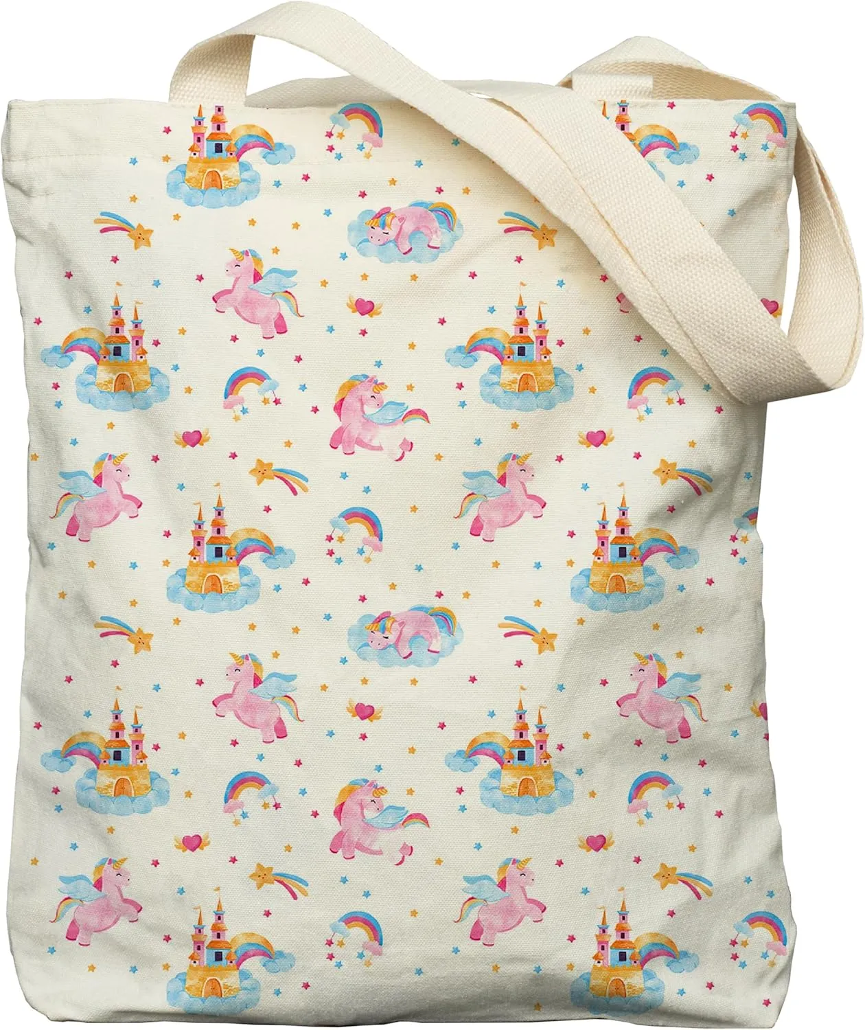 Tote Bag for Women, Large Two Sided Printing Tote Bags with Zipper, Cute Aesthetic Floral Canvas Tote with Pocket