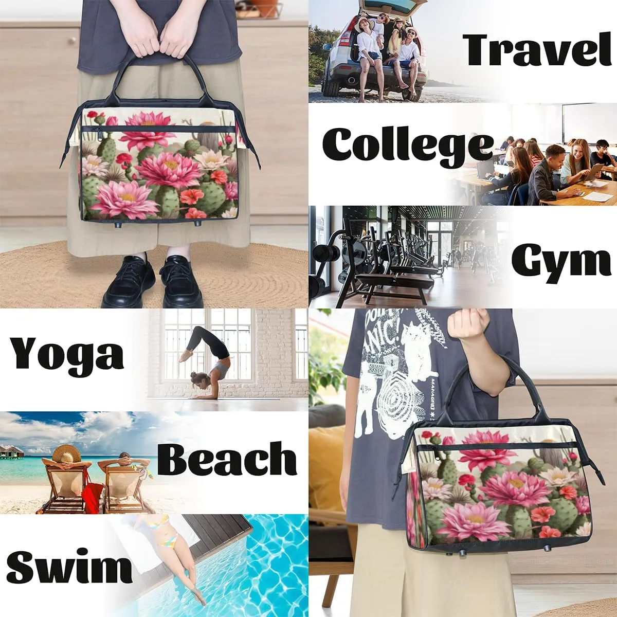 Tote Bag for Women, Lightweight Tote Bag with Zipper, Large Shoulder Bag Handbag for Travel, Work