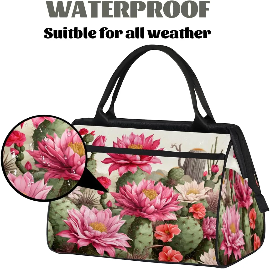 Tote Bag for Women, Lightweight Tote Bag with Zipper, Large Shoulder Bag Handbag for Travel, Work