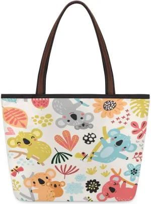 Tote Bag for Women with Zipper Large Capacity Top Handle Casual Shoulder Bag Handbag Reusable Shopping