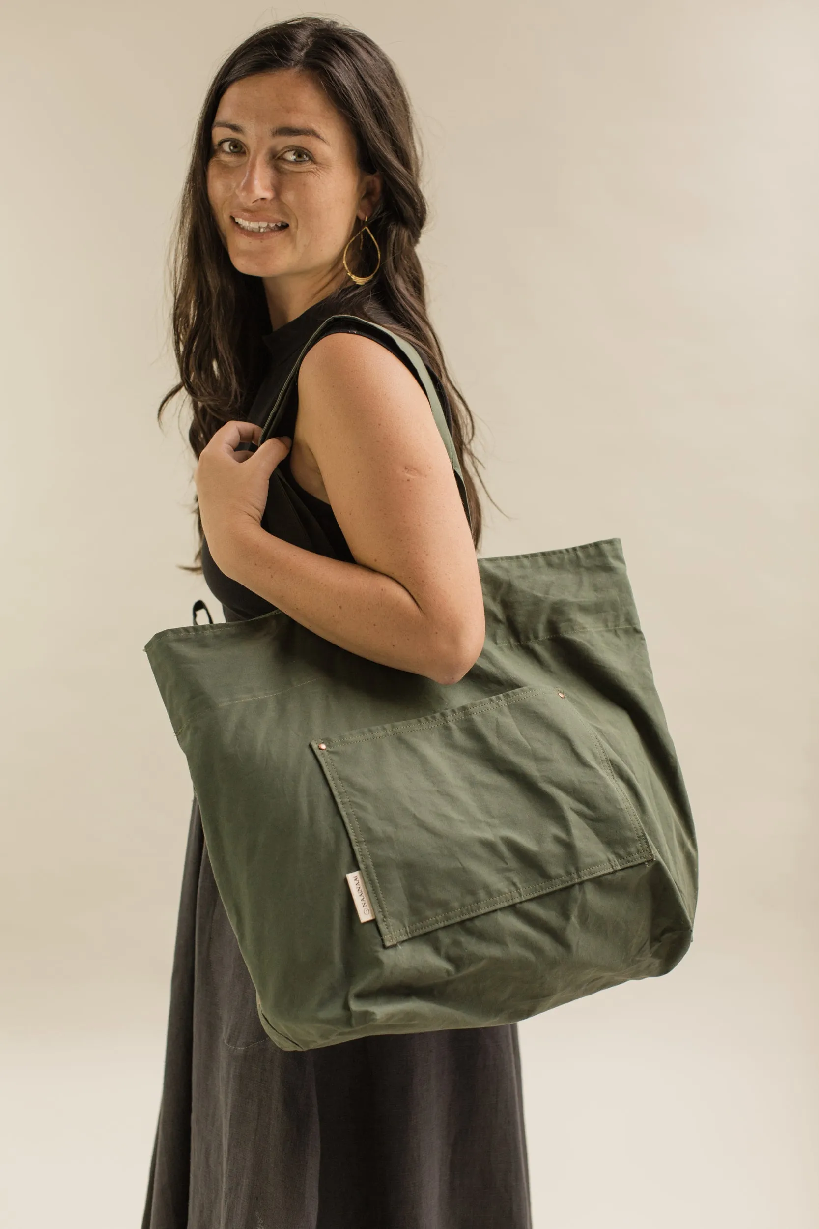 Tote bag in Waxed Organic cotton (made to order)
