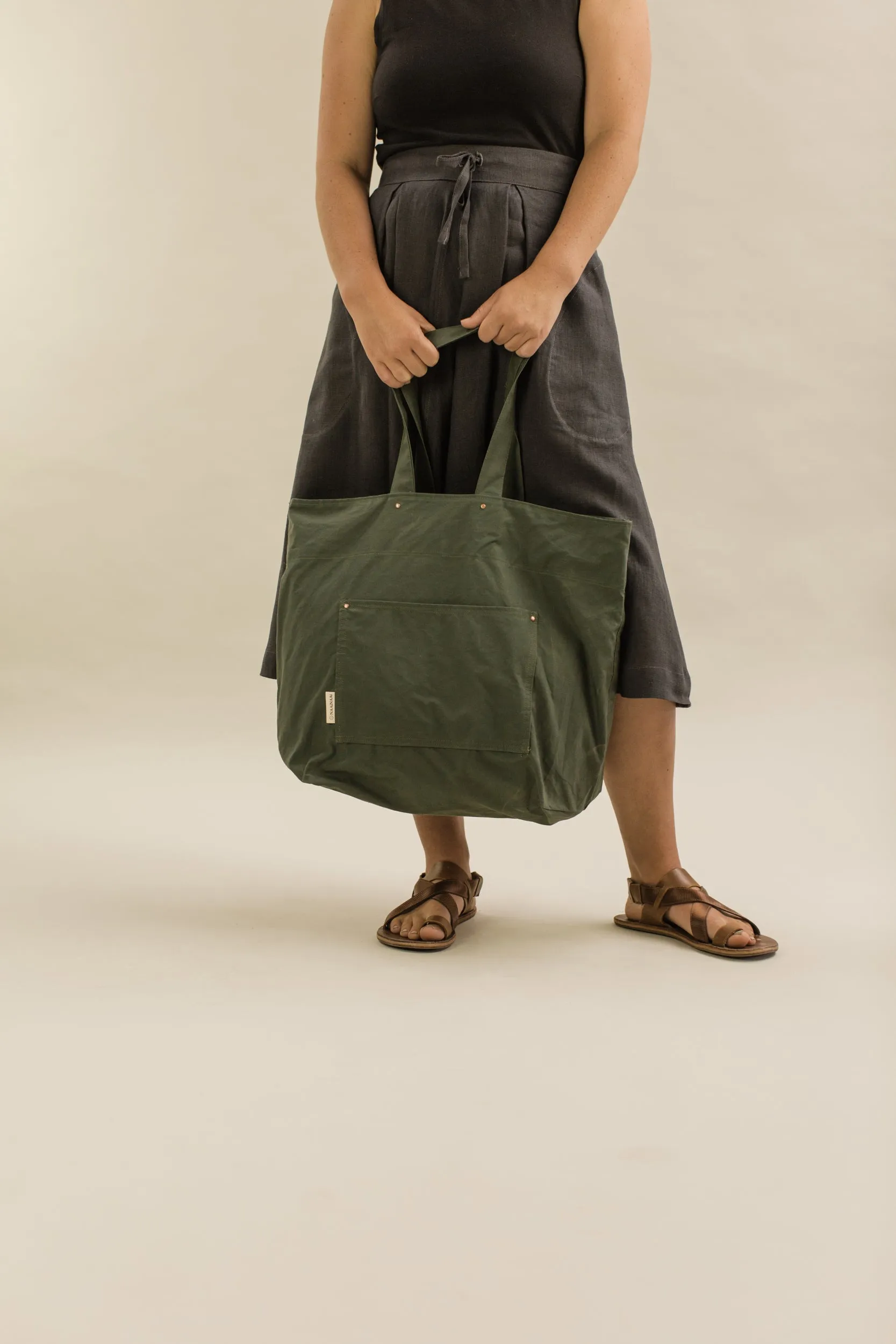 Tote bag in Waxed Organic cotton (made to order)