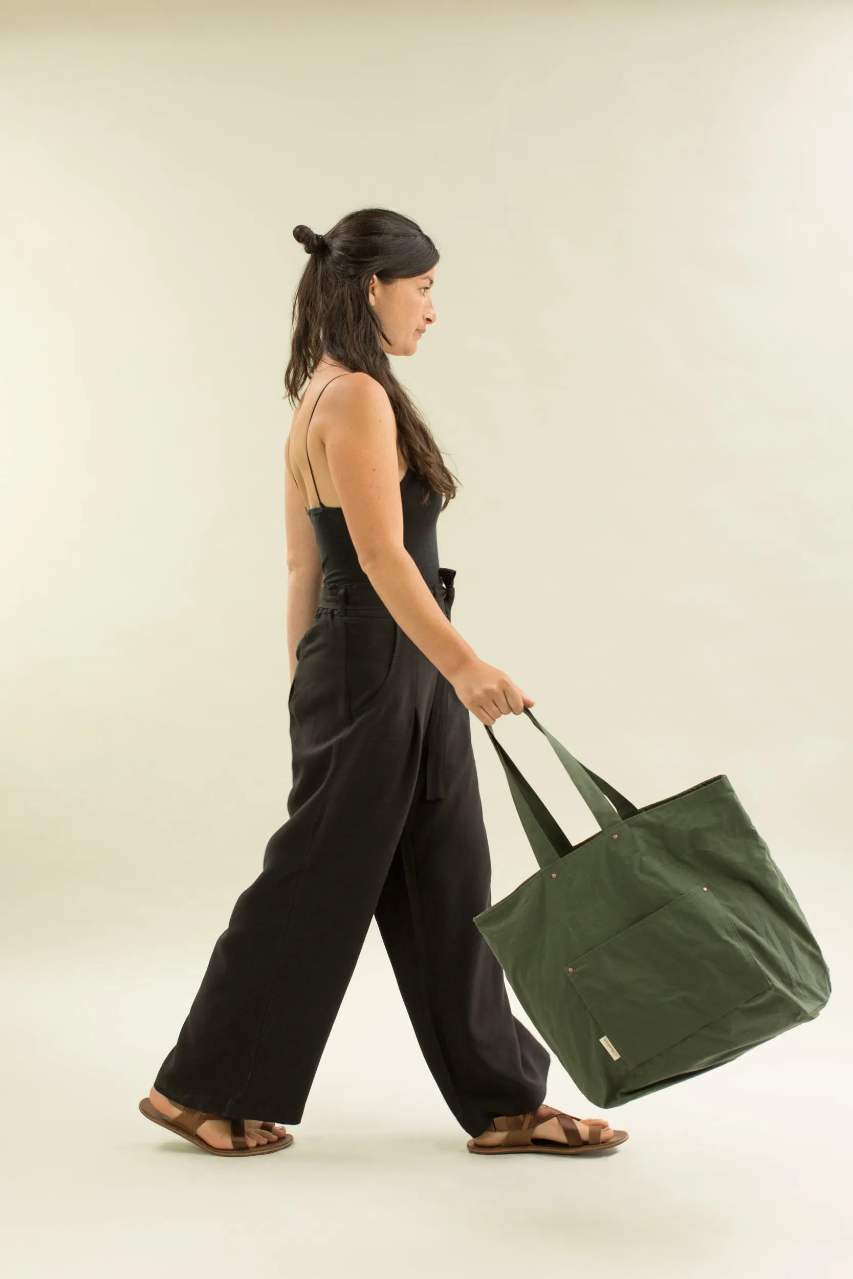 Tote bag in Waxed Organic cotton (made to order)