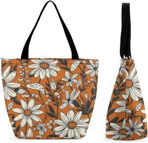 Tote Bag Reusable Grocery Bag Foldable Shopping Bag Extra Large Shoulder Bag Man with Many Fish Tote Bag for Travel