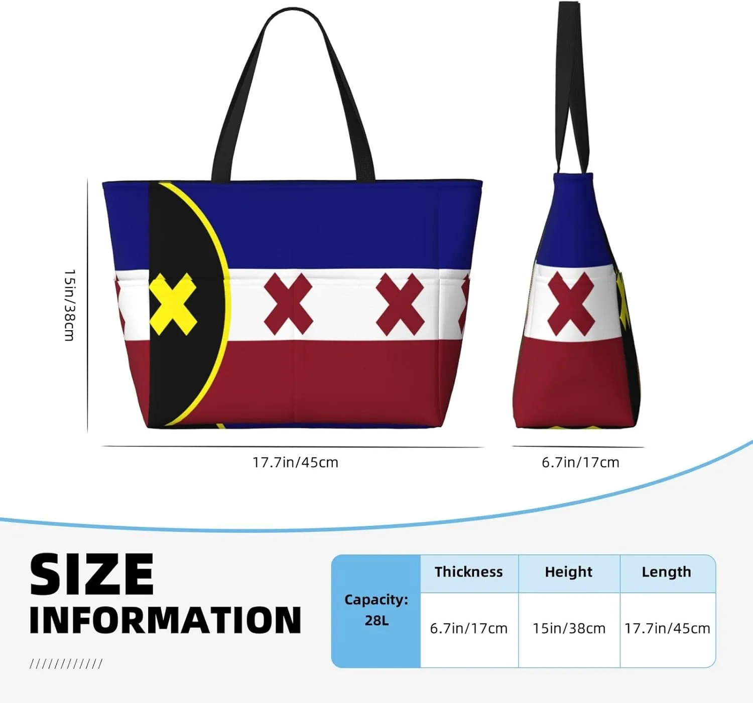 Tote Bag With 8 Storage Pockets Top Zip Shoulder Bag Handbag For Travel Work Women