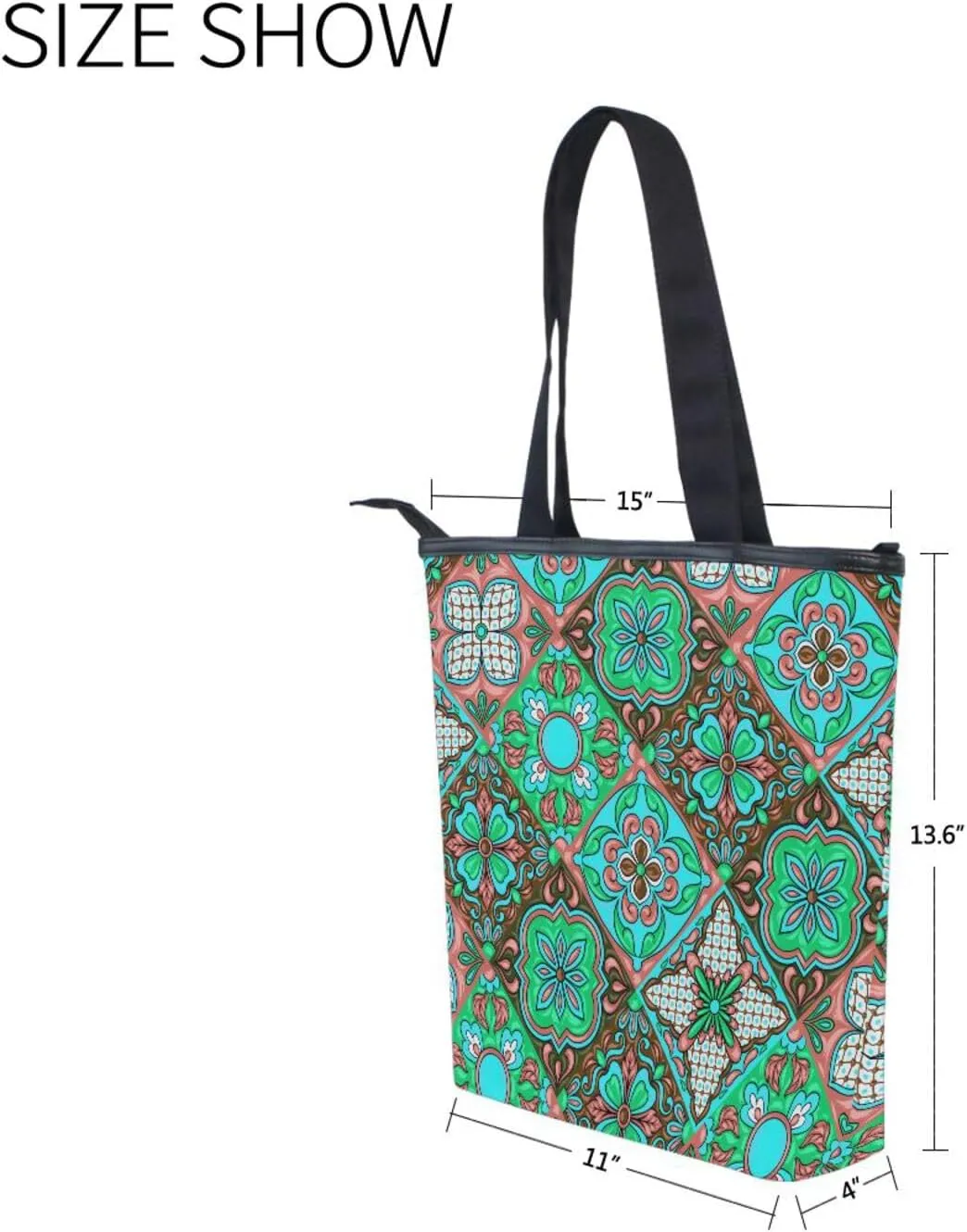 Tote Bags for Women Canvas Tote Purse Shoulder Bags with Pockets Top Handle Shoulder Handbags Tote Bag Pattren 1