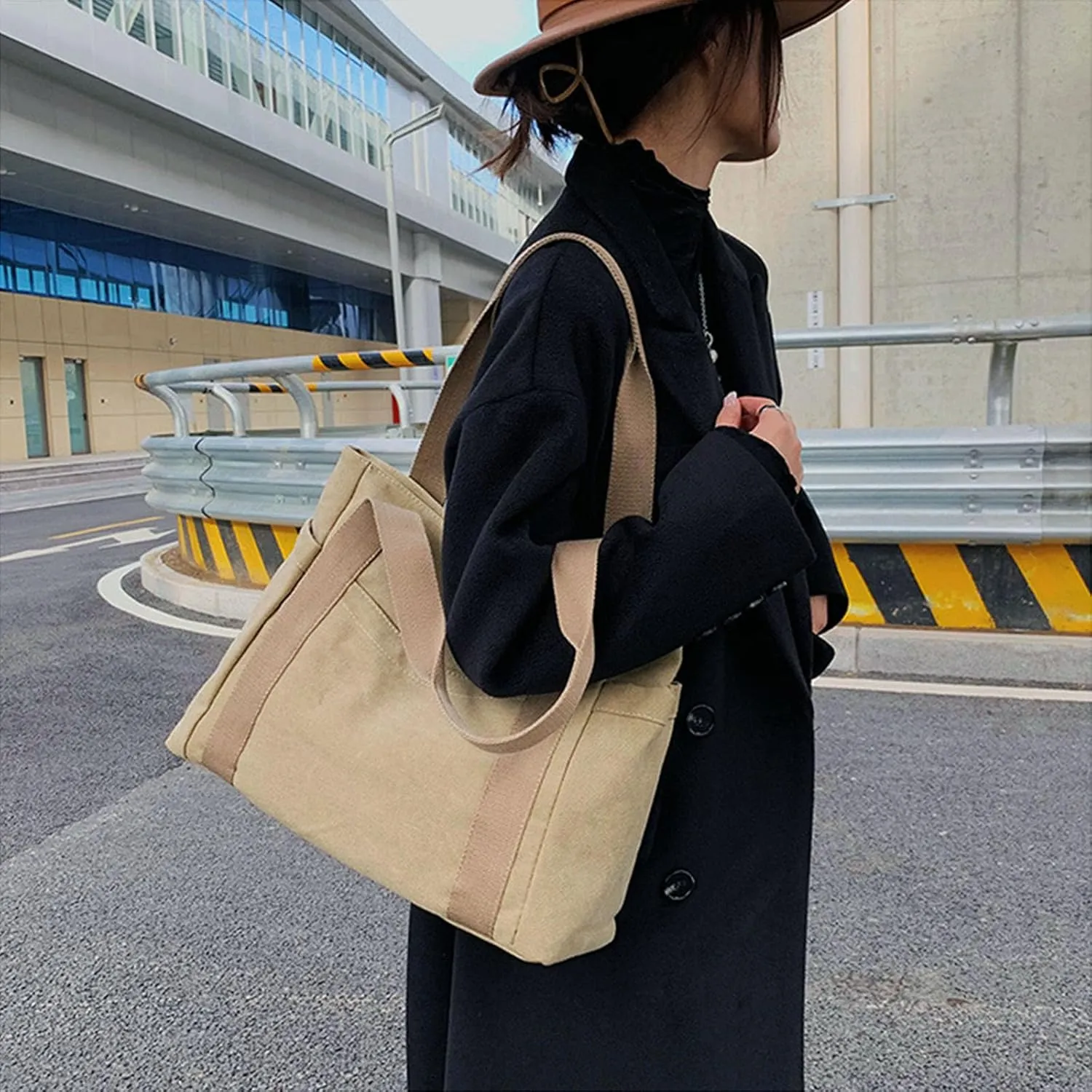Tote Bags for Women Canvas Tote Purses Shoulder Bag Medium Handbag Top Handle Work Bags