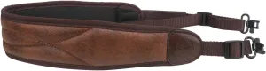 TOURBON Hunting Shooting Pu Leather Non-Slip Soft Padded Rifle Sling Gun Strap with Swivels
