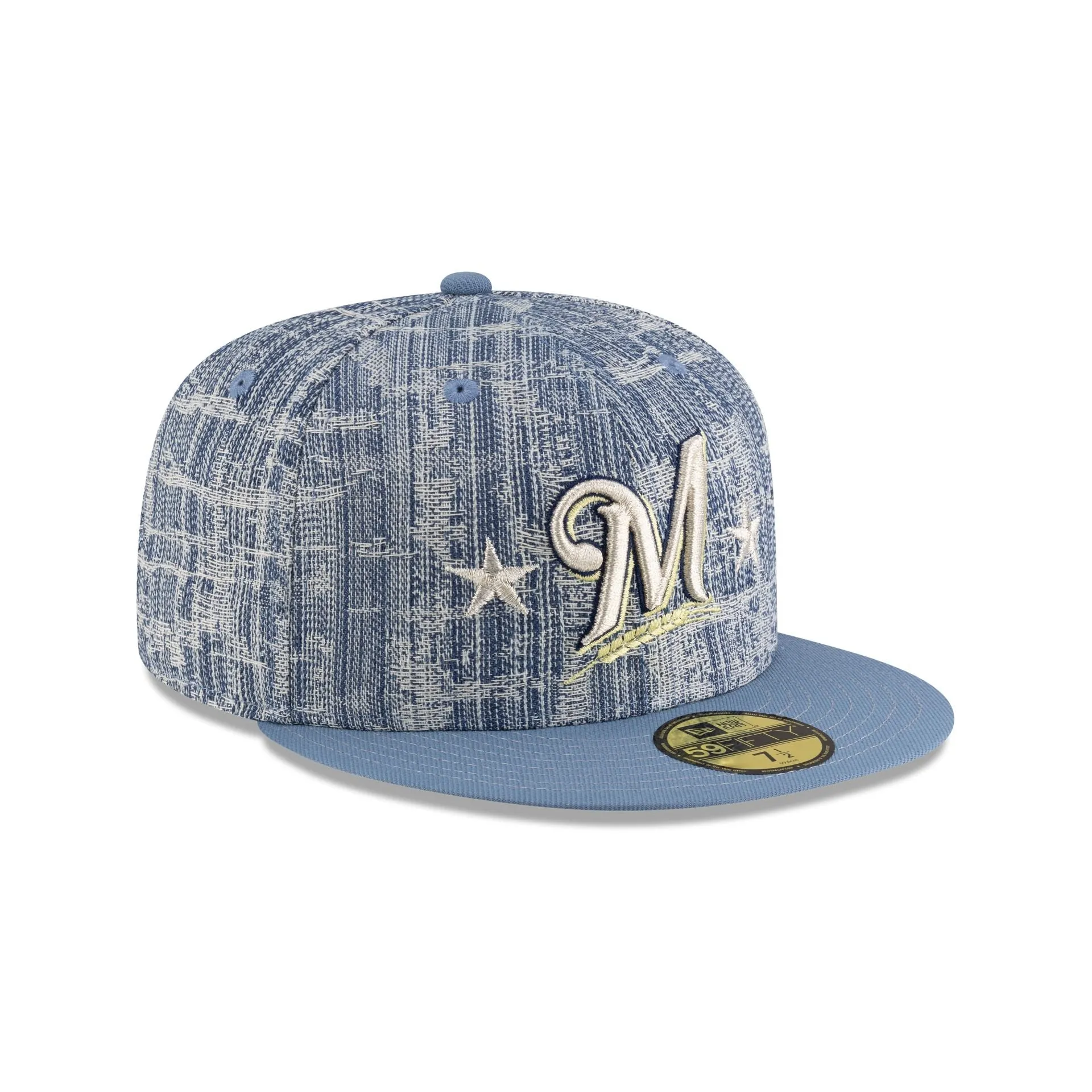 Tyler Herro x Milwaukee Brewers Distressed Denim 59FIFTY Fitted Hat