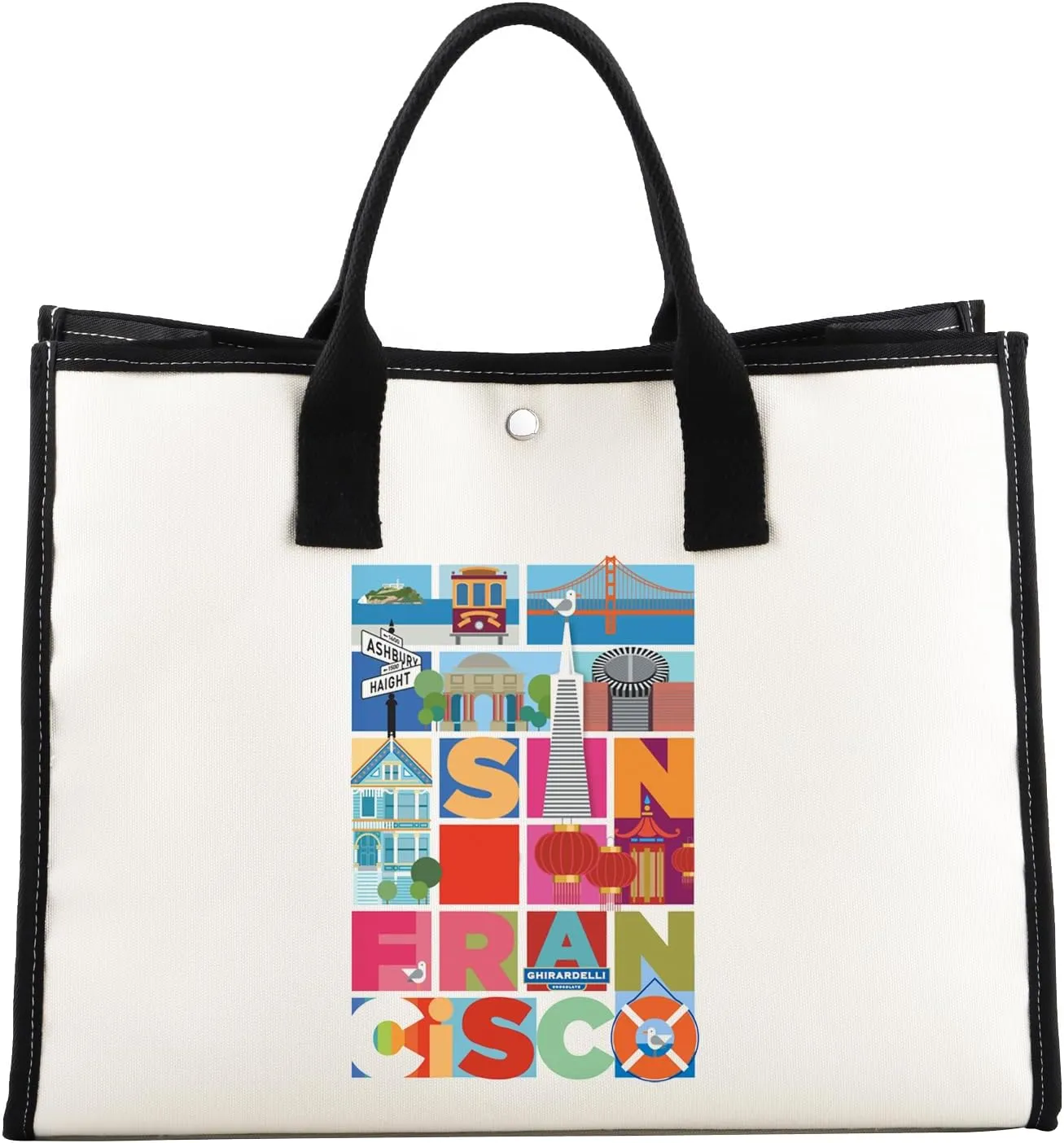UJIMS California Vacation Gifts San Francisco Shoulder Tote bag San Francisco Souvenirs Gift Francisco Lover Gifts
