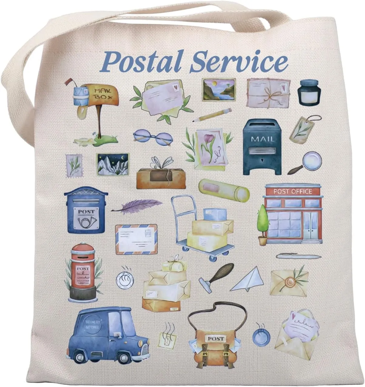 UJIMS Postal Staff Mail Carrier Tote Bag - Postal Worker Gift Shoulder Bag (Postal Service Tote)