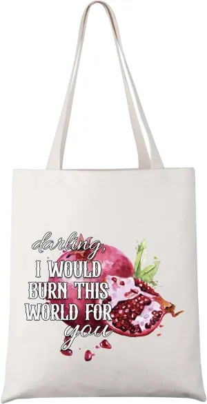 UJIMS Reading Fantasy Bookish Gift Touch of Darkness Tote Bag ATOD Bookish Merchandise