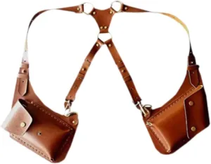 Underarm Shoulder Bag Medieval Adjustable for Outdoor Events, Brown