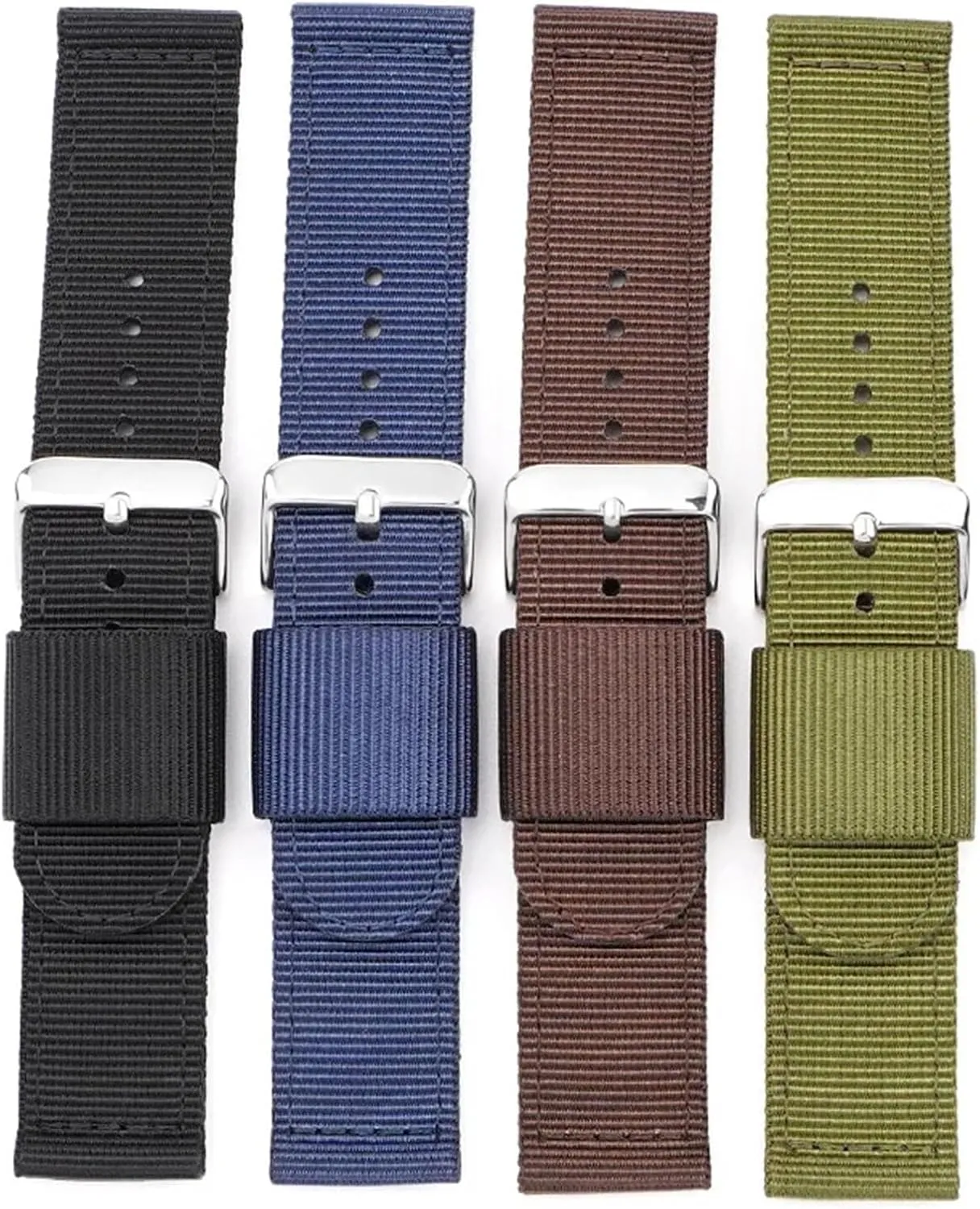 Universal Watch Band 18/20/22/24MM Strap Watches Nylon Canvas Straps Accessories Watchband Replace
