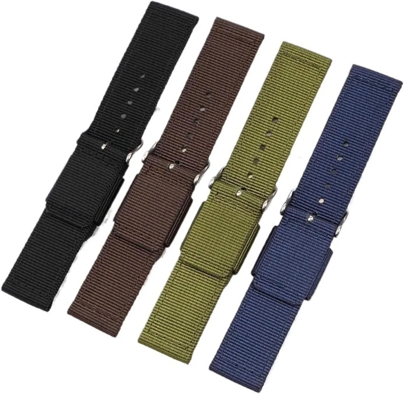 Universal Watch Band 18/20/22/24MM Strap Watches Nylon Canvas Straps Accessories Watchband Replace